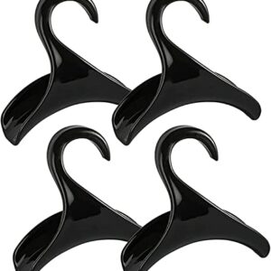 VANPEUSO Purse Handbag Hanger Hook, Over The Closet Rod Hanger for Organizer and Storage（4 Pack，Black）