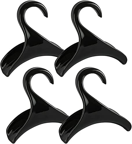 VANPEUSO Purse Handbag Hanger Hook, Over The Closet Rod Hanger for Organizer and Storage（4 Pack，Black）