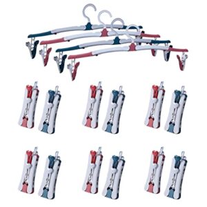 12 pcs foldable travel hangers|baby hangers with clips|pants hangers|space saving|rv accessories|camping