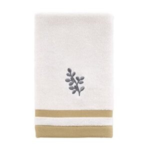 avanti linens collection sketched flowers bathroom accessories, fingertip towel, white