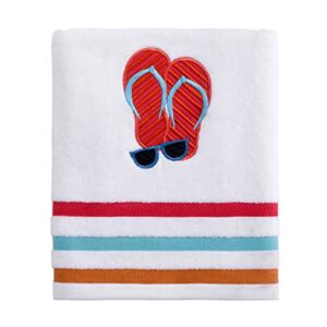 avanti linens - hand towel, soft & absorbent cotton towel (surf time collection, white)