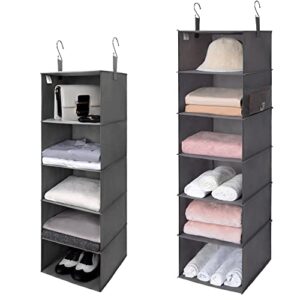 granny says bundle of 1-pack hanging clothes organizer & 1-pack hanging closet organizer