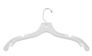nahanco 1300ww plastic bridal gown hanger, jumbo weight, 17", white (pack of 100)