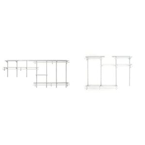 closetmaid 2091 shelftrack 7ft. to 10ft. adjustable closet organizer kit, white & 8808 adjustable closet organizer, 4 ft to 6 ft, white