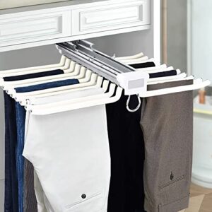 pull out trousers rack 22 arms pull out pants rack saving space pants hanger bar clothes organizers for bedroom closet