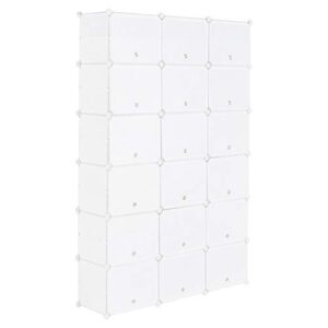 DESIGNSCAPE3D 12-Tier Portable 72 Pair Shoe Rack Organizer 36 Grids Tower Shelf Storage Cabinet Stand Expandable for Heels, Boots, Slippers, White