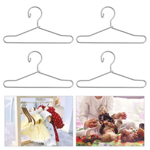 Toddmomy Ken Doll Clothes Doll Clothes Rack 10pcs Metal Mini Clothes Hangers Clothes Holders Miniature Metal Hangers for Gown Dress Closet House Accessories Doll Clothes Hangers Black Felt Hangers