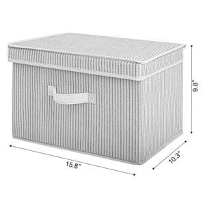 GRANNY SAYS Bundle of 1-Pack Extra Large Storage Bins for Closet & 2-Pack Closet Storage Bins