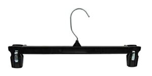 hangon recycled plastic with ridged clips pants hangers, 14 inch, black, 25 pack