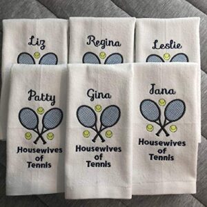 Custom Tennis Towel 11 x 18 inch Fingertip Size