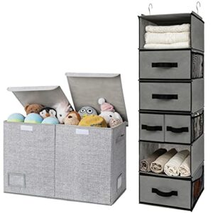 granny says bundle of 1-pack shelf organizer for closet & 1-pack extra large rectangle storage bin