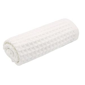 sea me at home waffle hand towel, 100% cotton (hand towel, white)