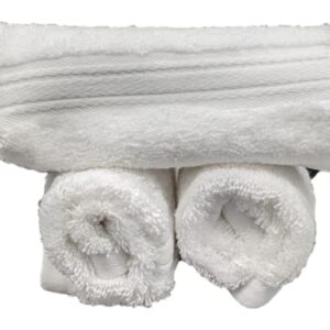 Marquis Mills Set of 24-14" x 14" White Washcloths Embrace Collection Luxurious Super Soft Supima Cotton