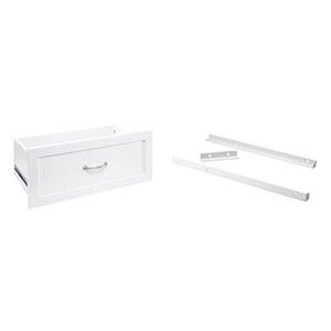 closetmaid pure white suitesymphony 25 x 10-inch drawer, 25'' x 10'' & suitesymphony starter tower kit, top shelf support, pure white