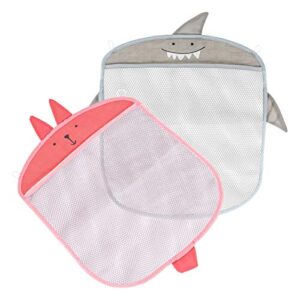 kisangel 2pcs baby toy storage bag hanging bath toy storage bath toy organizer mesh net bin baby bathtub game holder bathroom wall mounted storage tray bag shower caddy