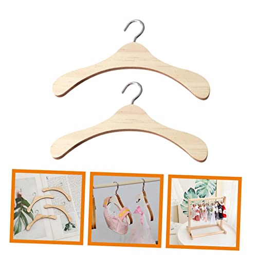 Ciieeo 15pcs Doll Hanger Wooden Clothes Hanger Wood Clothes Hangers Doll Clothes Rack Small Clothes Hangers Doll Clothes Hanger Mini Doll Hanger Tiny Doll Clothes Hangers Small Hangers