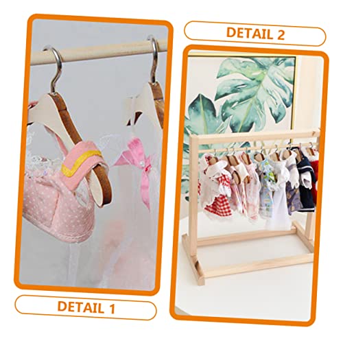 Ciieeo 15pcs Doll Hanger Wooden Clothes Hanger Wood Clothes Hangers Doll Clothes Rack Small Clothes Hangers Doll Clothes Hanger Mini Doll Hanger Tiny Doll Clothes Hangers Small Hangers