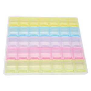 galand nail decor case clear nail storage box jewelry beads container bright color