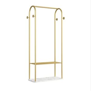 cdyd gold coat rack marble floor clothes hanger home porch coat hanger bedroom hanger (color : gray, size : 80 * 30 * 170cm)