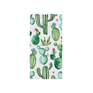 cooper girl watercolor cactus flowers hand towel cotton bathroom towel for hand face gym spa