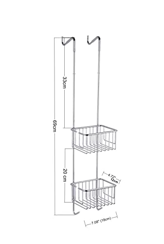 Magionline Shower Caddy Hang Over The Shower door |shampoo holder for shower