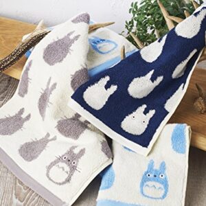 Marushin Silhouette Towel Series - My Neighbor Totoro Grey Totoro Wash Towel - Official Studio Ghibli Merchandise