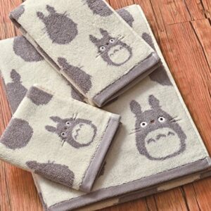 Marushin Silhouette Towel Series - My Neighbor Totoro Grey Totoro Wash Towel - Official Studio Ghibli Merchandise