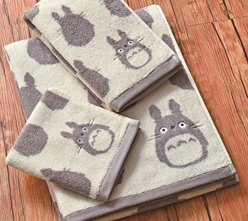 Marushin Silhouette Towel Series - My Neighbor Totoro Grey Totoro Wash Towel - Official Studio Ghibli Merchandise