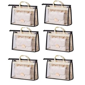 dust bags for handbags - handbag storage organizer dust bags for moisture proof dust cover with zipper and handle(brown-xl)