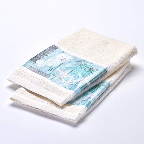 Welcome to The Shore Bathroom and Kitchen Hand Towels - Set of 2