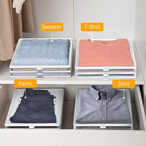 Accenter T Shirt Organizer Closet Organizer Clothing Trays - 10 Pack Durable Stackable Shirt Receipt Board Shirt Dividers File Organizer Clothes Organization System