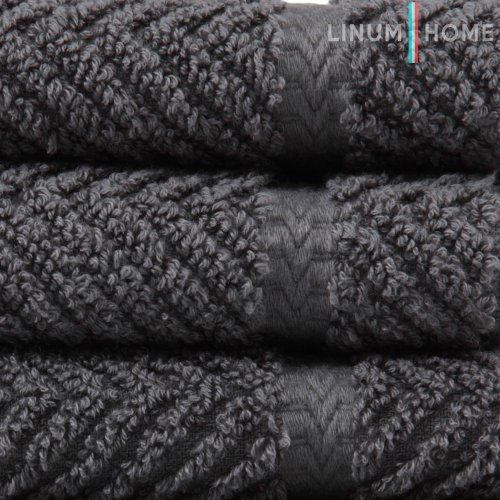 Linum Home Textiles Herringbone 100% Turkish Cotton Washcloths (Set of 6)