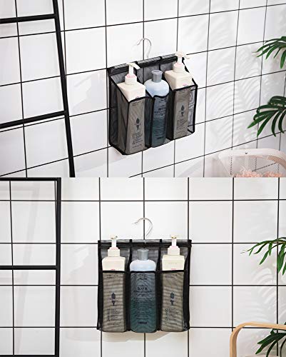 ALYER Hanging Mesh Shower Caddy,Bathroom Toiletry Organizer,Black