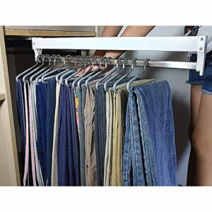 wardrobe hanger rail, pull-out hanger rod adjustable 30-60cm wardrobe clothes rail, home trousers aluminum alloy clothes rail slide rail (size : 450mm/17.7inch)
