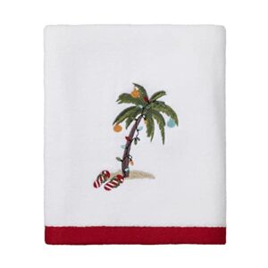 avanti linens - hand towel, 100% cotton, holiday decor (flamingo jingle collection)