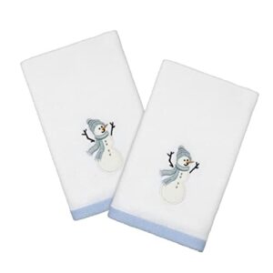 avanti linens - fingertip towel, 100% cotton velour, holiday decor, set of two (frosty friends collection)