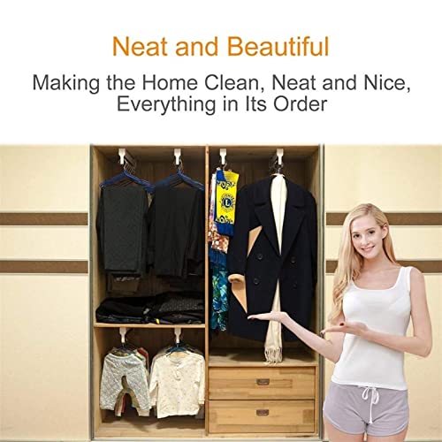 White Pull-out Hanger Rod Adjustable 30-60cm Wardrobe Hanger Rod, Home Trousers Rod Aluminum Alloy Clothes Rail Slide Rail (Size : 450mm/17.7inch)