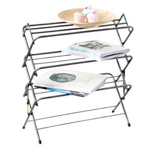 Zenree 4 Tier Folding Shoe Rack, Multifunction Small Organizer and Storage Metal Shelving Units Stand Shoe Shelf, Perfect for Closets, Dorm Room, Apartment, Entryway, Cabinet, Garment, Hallway, Black