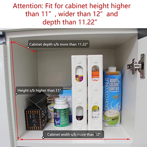 Dutiplus Medicine Cabinet Organizer 2-Tier Pull-and-Rotate Shelf Storage Rack Organizer for Holding Vitamins, Supplements Cosmetics 11" H x 4.1" W x 11.25" L