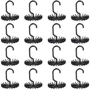 auear, 16 pack 360 degree rotating scarf hanger twirl plastic ties hanger for home bedroom