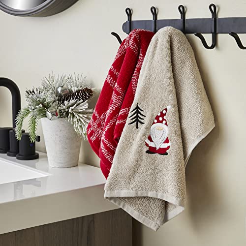 SKL Home Gnome Holiday (Skl) Hand Towel (2-Pack), Dove Gray