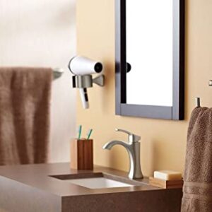 Moen YB5170BN Voss Collection Bathroom Hair Dryer Holder, Brushed Nickel