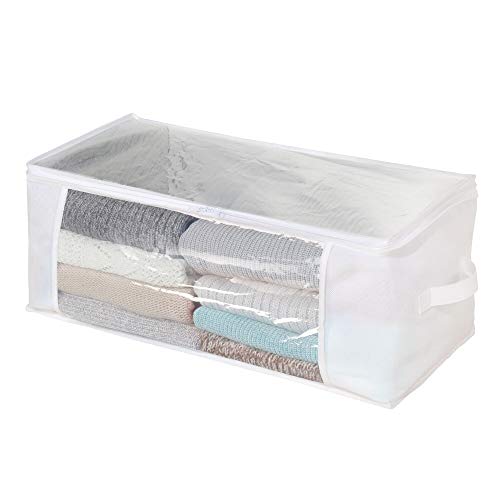 iDesign Fabric Storage Bags with Zipper, Large, Set of 2, 24" x 12" x 10"