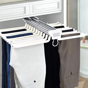 pants hangers 22 arms steel sliding pull out trousers rack,clothes hanger organizers,closet organizer rack for pants
