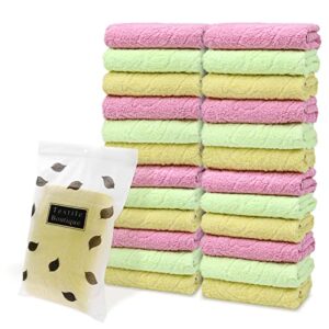 24 pack hand towels for bathroom individually wrapped, 3 colors cotton hand towel set for bathrooms, soft bath hand towel, hand towel face towel set individually wrapped