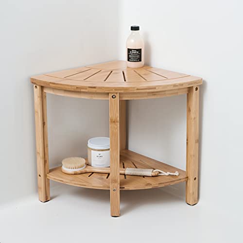 Redmon since 1883 Bamboo Spa Style Corner Seat Shower Bench