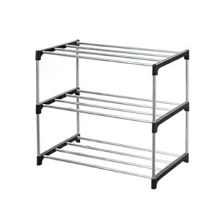 QOFI Three-layer shoe storage rack home classic black