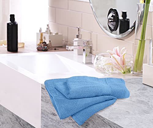 Utopia Towels Bundle Pack of 14-2 Bath Towels, 4 Washcloths, 8 Hand Towels- 600 GSM Ring spu Cotton- Ultra Soft and Highly Absorbent- Versatile- Perfect for Home, Hotel, Spa, Restaurants (Electric B