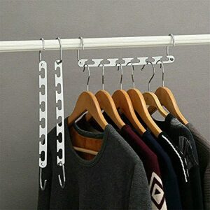 ShopHut Space Saving Metal Hangers Holder Clothing Rack Hanger Multiple Hangers Holder - Magic Space Saver Wardrobe Organiser Hangers - Pack of 4