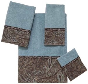 avanti linens bradford embellished 4-piece decorative towel set mineral